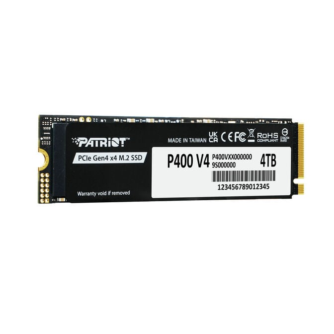Patriot P400 V4 SSD, PCIe 4.0 M.2 2280 - 4 TB image number 1