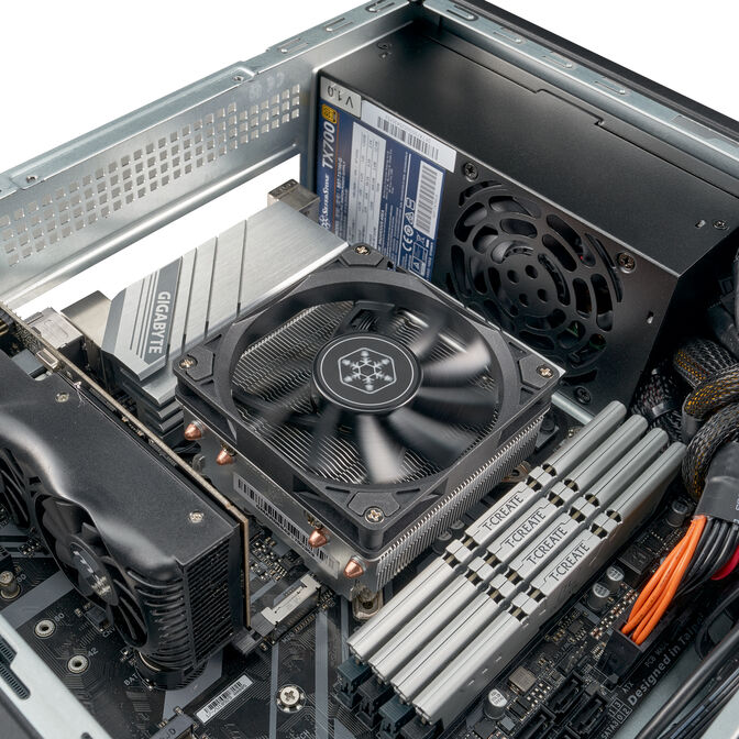 SilverStone SST-ML11B Milo Slim HTPC Micro-ATX Case - black image number 7