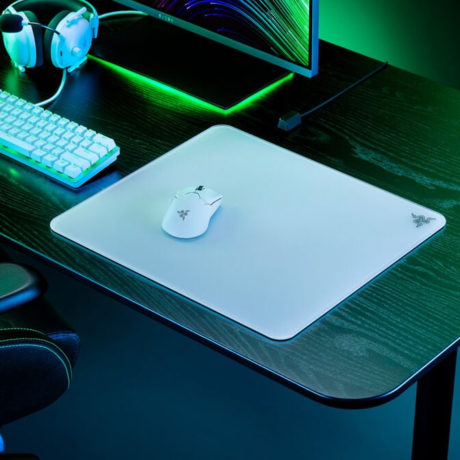 Razer Atlas Tempered Glass Gaming Mauspad - wei&szlig; image number 1