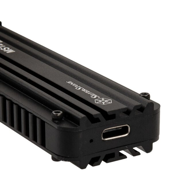 SilverStone MS12 M.2 SSD Geh&auml;use, USB 3.2 - schwarz image number 2
