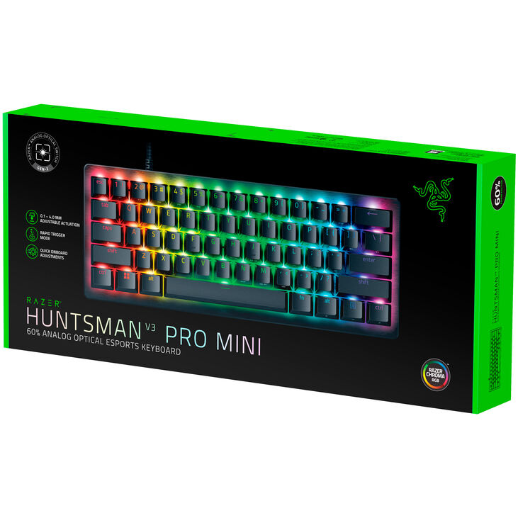 Razer Huntsman V3 Pro Mini keyboard Gaming USB QWERTZ German Black image number 12