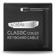 CableMod Classic Coiled Keyboard Cable USB-C to USB Type A, Midnight Black - 150cm image number null