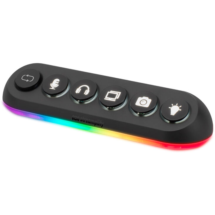 Streamplify HUB DECK 5, 4x USB 3.0, 1x USB 2.0, RGB, 12V, EU-Netzkabel - schwarz image number 1