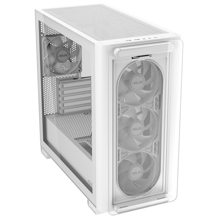 ASUS A23 PLUS PC-Gehäuse, Mini-Tower, Micro-ATX, RGB, Tempered Glass - weiß image number 1