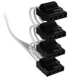 Corsair Kabel, Type 4, PATA Power Connectors, 450mm, 550mm, 650mm, 750mm, einzeln ummantelt - wei&szlig; image number null