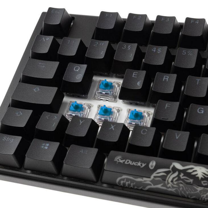 Ducky One 3 Classic Black/White TKL Gaming Tastatur, RGB LED - MX-Blue image number 4