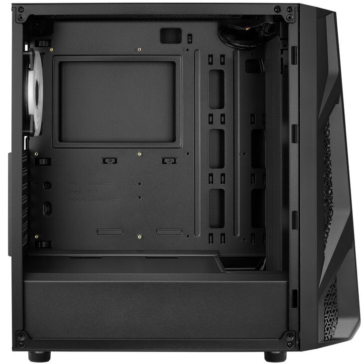 Aerocool AirHawk Duo Midi-Tower, Tempered Glass - schwarz image number 5