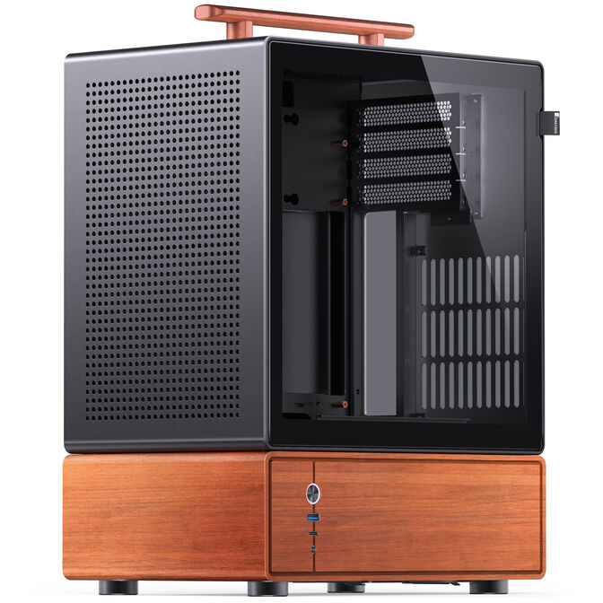 Jonsbo T7 PC-Geh&auml;use, Midi-Tower, mATX, Tempered Glass - schwarz image number 0