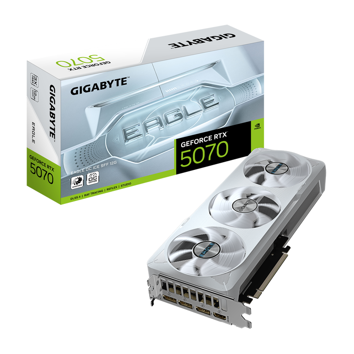 GIGABYTE GeForce RTX 5070 Eagle OC Ice SFF  12G, 12288 MB GDDR7 image number 0