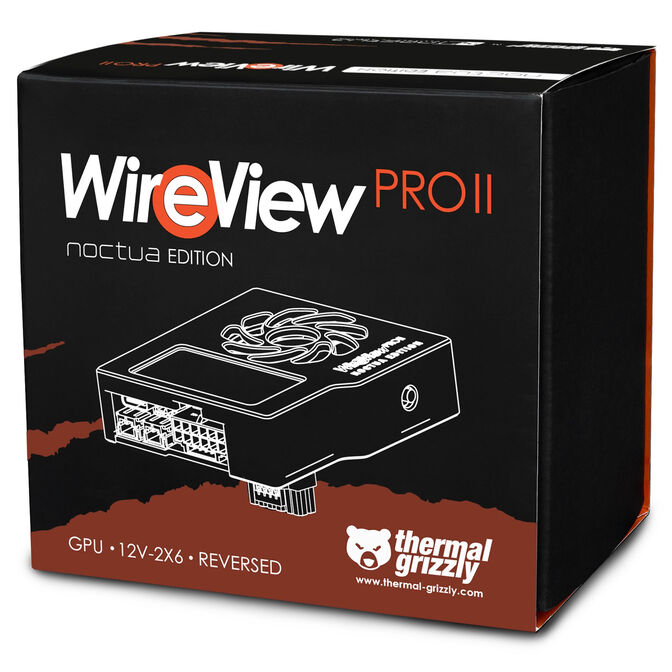 Thermal Grizzly WireView Pro II GPU Noctua Edition, 12V-2x6, TFT-IPS &ndash; black, reversed image number 9