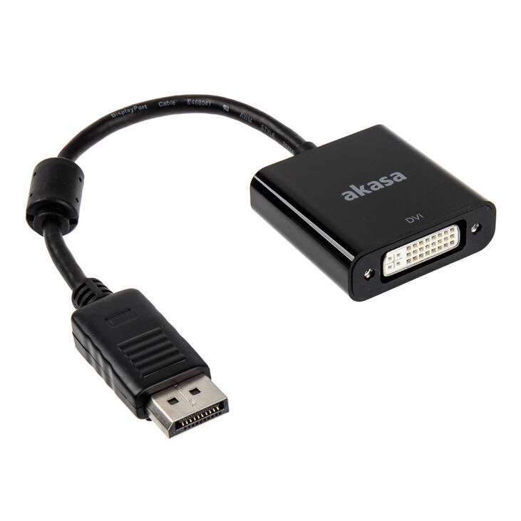 Akasa DisplayPort Adapter (aktiv) auf DVI - schwarz image number 0