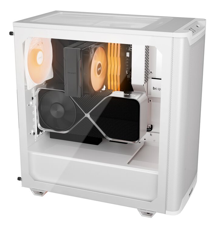 be quiet! Pure Base 501 LX PC-Gehäuse, Midi-Tower, ATX, Tempered Glass - weiß image number 4