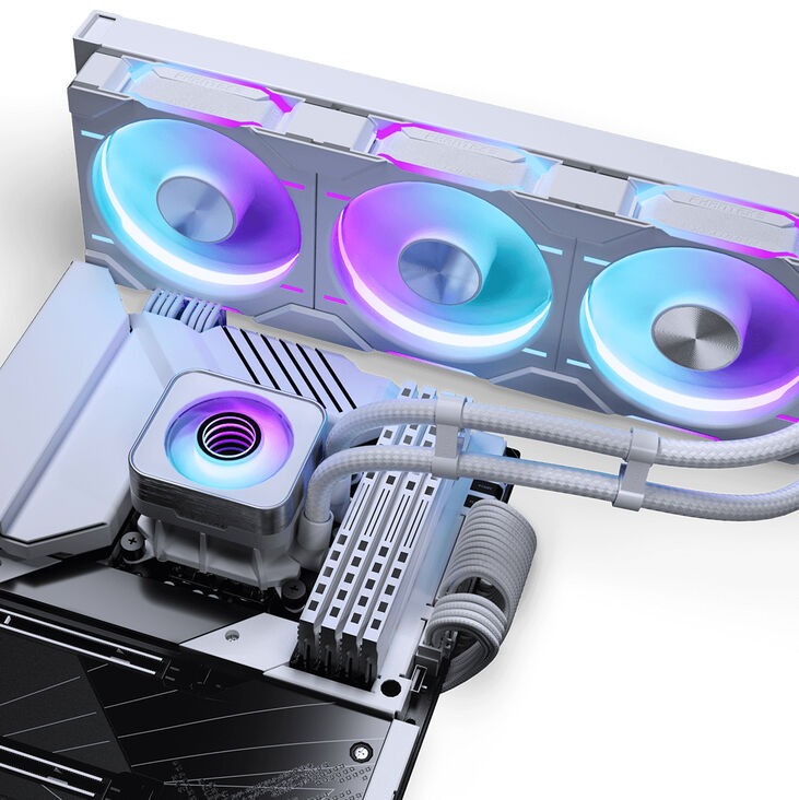 Phanteks GLACIER ONE 360D30 X2 DRGB AiO Water Cooling - 360mm, white image number 5