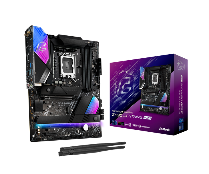 ASRock Z890 Lightning WiFi Mainboard, Sockel LGA 1851, Intel Z890, ATX, DDR5 image number 0
