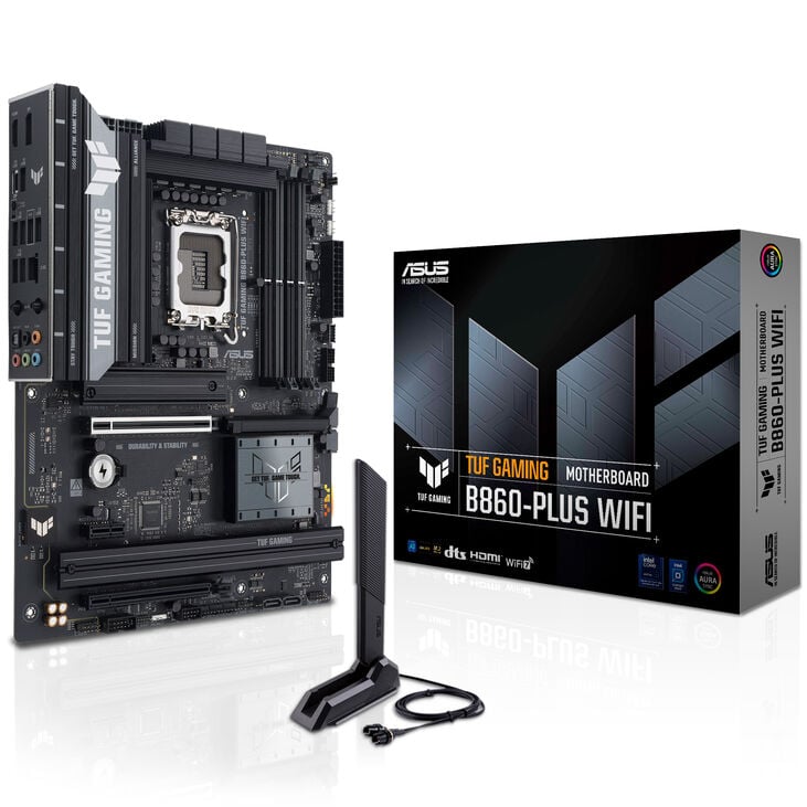 ASUS TUF Gaming B860-Plus WiFi Motherboard, Socket LGA 1851, Intel B860, ATX, DDR5 image number 0