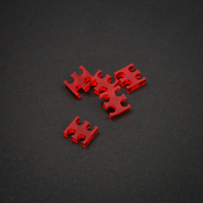 King Mod Service 4-Slot Cable Comb 3mm small - red - set of 5 image number 0