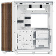 APNX V1 PC Case, Mid Tower, ATX, Tempered Glass &ndash; Wood, White image number null
