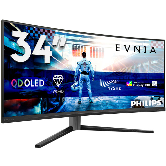 Philips Evnia 34M2C6500, 34-inch WQHD gaming monitor, 175Hz, QD OLED panel, AMD FreeSync Premium Pro image number 1