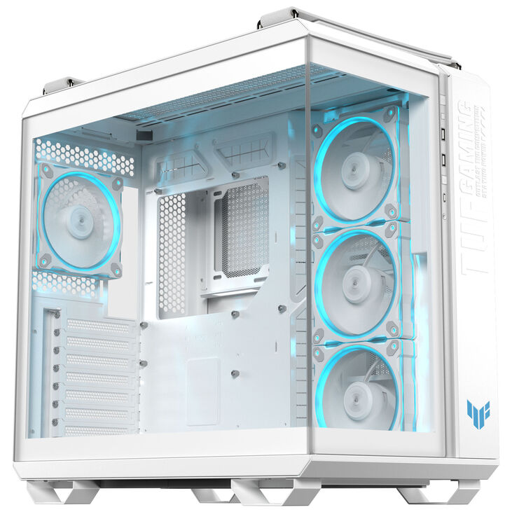 ASUS TUF Gaming GT502 Horizon PC Case, Mid Tower, ATX, Tempered Glass - white image number 1