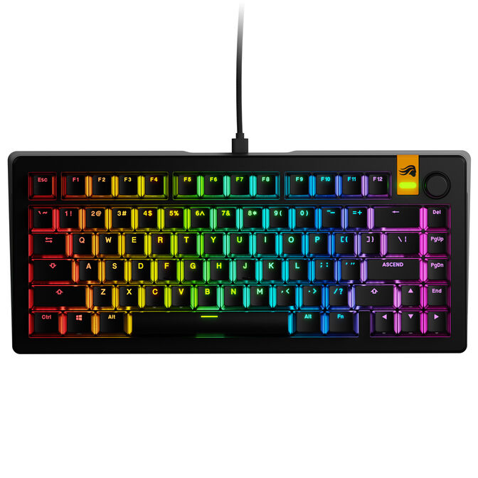 Glorious GMMK 3 HE 75 % Custom Gaming-Tastatur - Pre-Built, ANSI (US), Fox HE Switches, schwarz image number 1