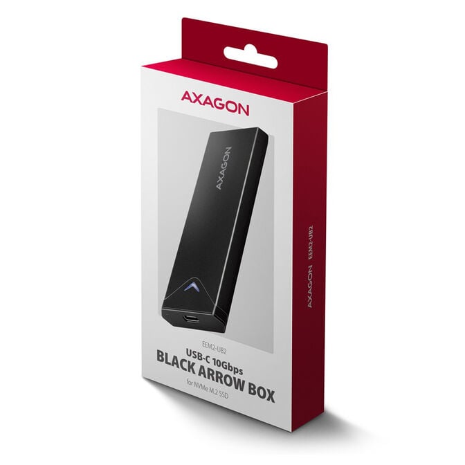 AXAGON EEM2-UB2 M.2 Geh&auml;use, NVMe, USB-C 3.1, 10 Gbit/s - schwarz image number 7