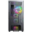 Montech X5M PC Case, Mid Tower, Micro-ATX, ARGB, Tempered Glass - Black image number null