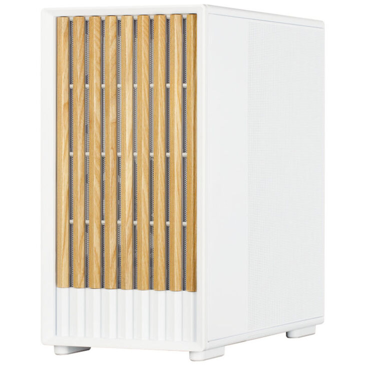 Zalman P10 Namu PC-Gehäuse, Mini-Tower, mATX, Tempered Glass - weiß, Holz image number 2