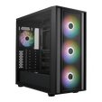 Cooler Master MasterBox 600 ARGB PC case, Mid Tower, E-ATX, RGB, Tempered Glass - black image number null