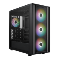 Cooler Master MasterBox 600 ARGB PC case, Mid Tower, E-ATX, RGB, Tempered Glass - black