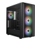 Cooler Master MasterBox 600 ARGB PC case, Mid Tower, E-ATX, RGB, Tempered Glass - black