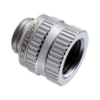 PHANTEKS Glacier M-F Rotary Adapter gerade G1/4 Zoll AG auf G1/4 Zoll IG, chrome silber
