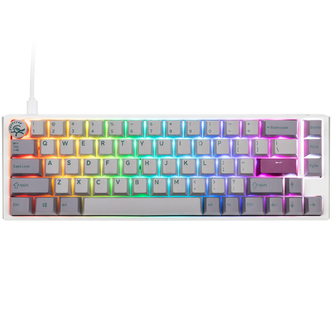 Ducky One 3 Mist Grey SF Gaming Tastatur, RGB LED - MX-Blue (US) image number 1
