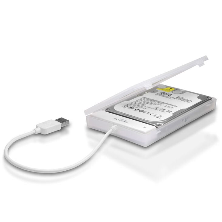 AXAGON ADSA-1S SLIMPort Adapter, USB 2.0, 2,5" SSD/HDD, SATA - mit Case image number 5