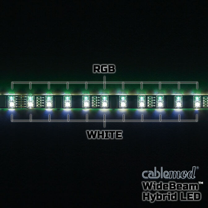 CableMod WideBeam Hybrid LED Strip 30cm - RGB/W image number 2