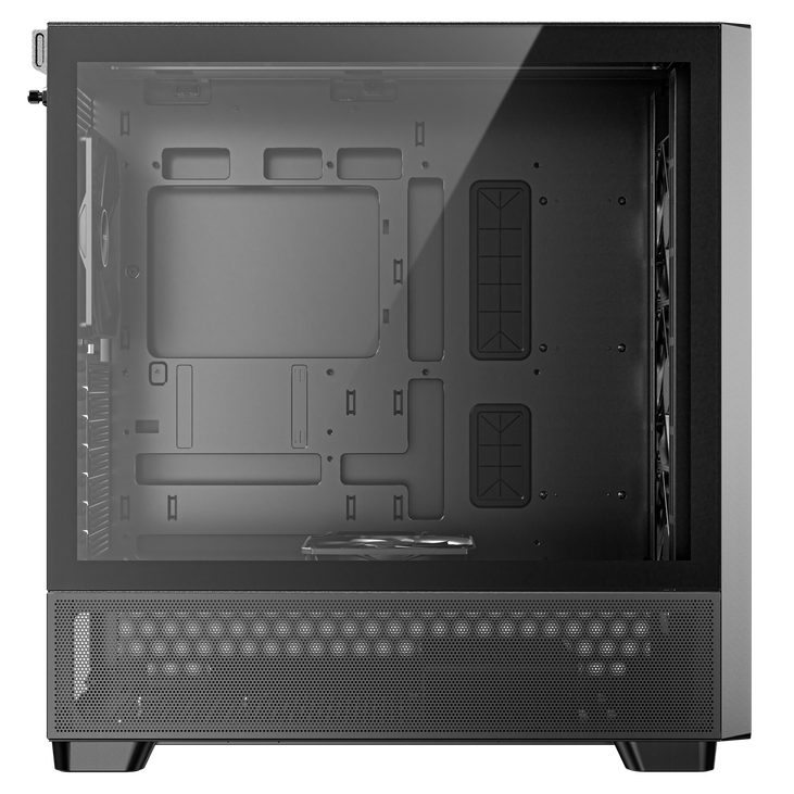 Antec Flux PC Case, Mid Tower, E-ATX, Tempered Glass – Black image number 10