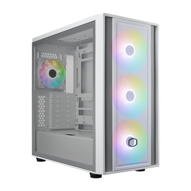 Cooler Master MasterBox 600 ARGB PC-Geh&auml;use, Midi-Tower, E-ATX, RGB, Tempered Glass - wei&szlig; image number 1