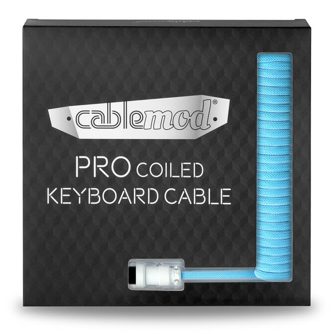 CableMod PRO Coiled Keyboard Cable USB-C zu USB Typ A, Blueberry Cheesecake - 150cm image number 4