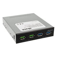 Akasa USB 3.1 Gen2 und Quick Charge Panel 3,5 Zoll - schwarz
