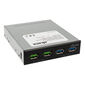 Akasa USB 3.1 Gen2 und Quick Charge Panel 3,5 Zoll - schwarz