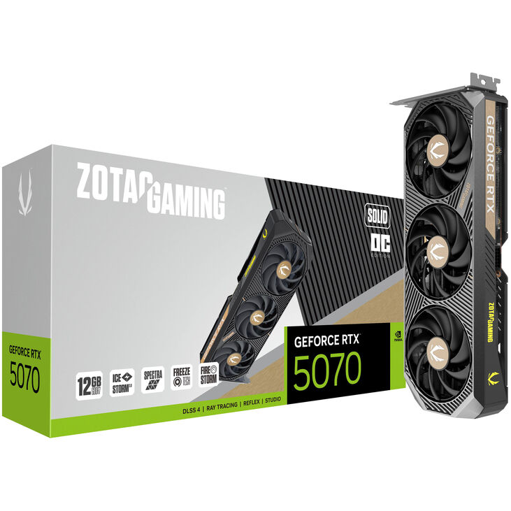 ZOTAC GAMING GeForce RTX 5070 Solid OC, 12288 MB GDDR7 image number 0