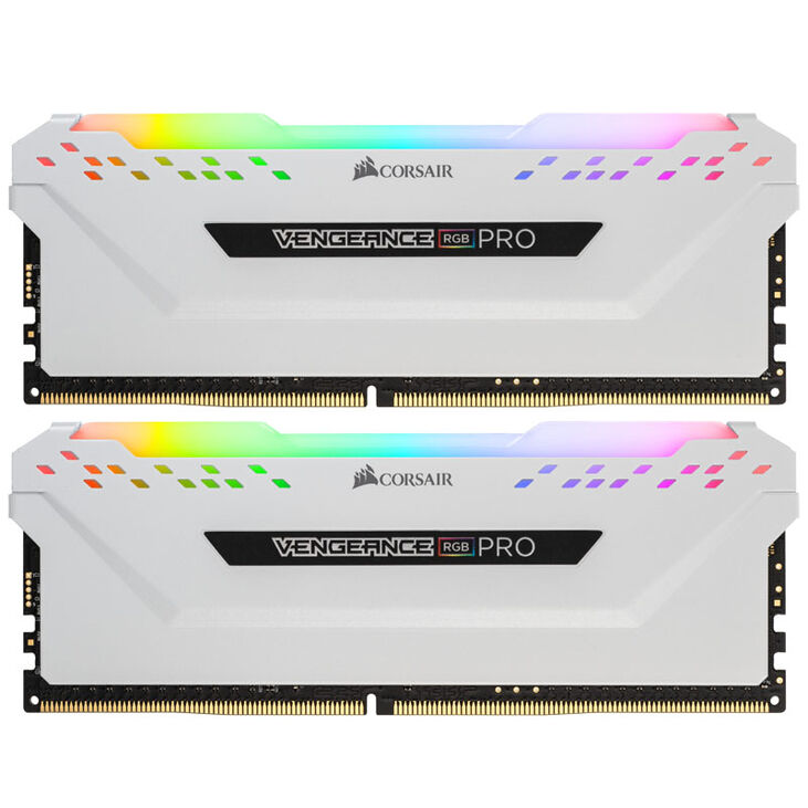 Corsair Vengeance RGB Pro DDR4-3600 RAM, CL18, XMP - 16 GB Dual-Kit - weiß image number 1