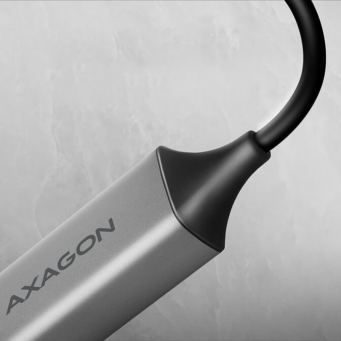 AXAGON ADE-TXCA Gigabit Ethernet  Adapter, USB-C + USB-A - titangrau image number 2