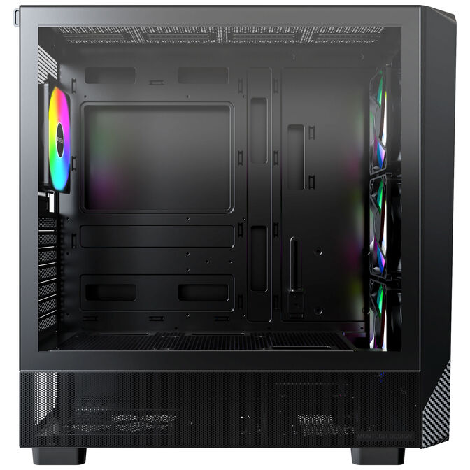 Montech X5 PC Case, Mid Tower, E-ATX, ARGB, Tempered Glass - Black image number 2