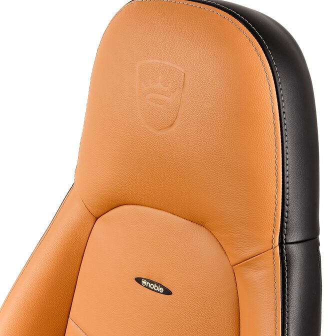 noblechairs ICON Echtleder Gaming Stuhl - cognac/schwarz image number 4