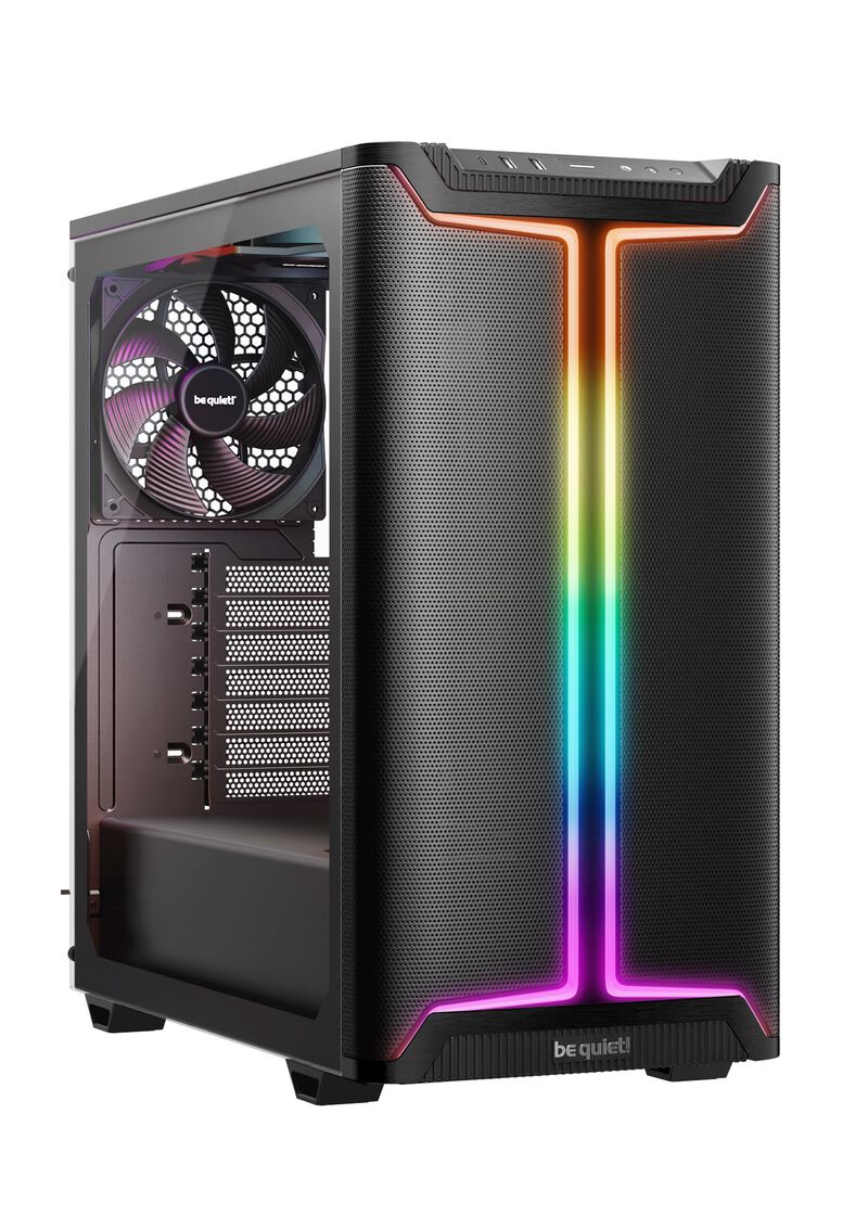 be quiet! Pure Base 501 DX PC-Gehäuse, Midi-Tower, ATX, ARGB, Tempered Glass - schwarz