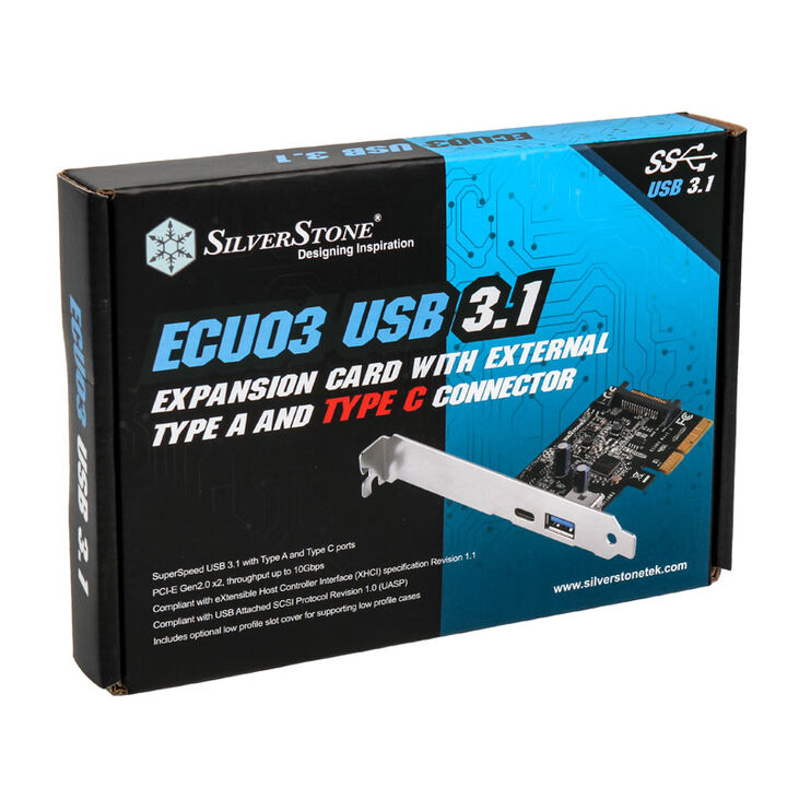 SilverStone SST-ECU03, 2-port USB 3.1 Gen2 card - PCIe image number 5