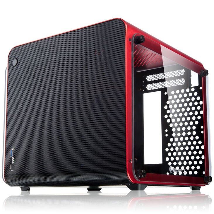 Raijintek METIS EVO TG Mini-ITX Gehäuse, Tempered Glass - rot image number 0