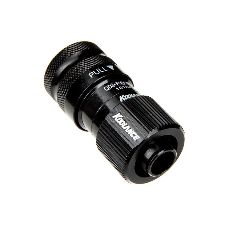 Koolance QD3 Schnellverschluss gerade weiblich auf 16/10mm - no-spill, schwarz image number 1