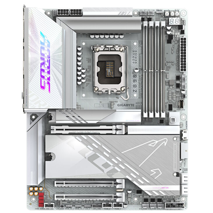 GIGABYTE Z890 AORUS Pro ICE Mainboard, Sockel LGA 1851, Intel Z890, ATX, DDR5 image number 2