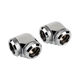 Corsair Hydro X Series XF Hardline Adapter 90 Degree 14mm OD to 14mm OD Hardtube - 2 Pack, Silver
